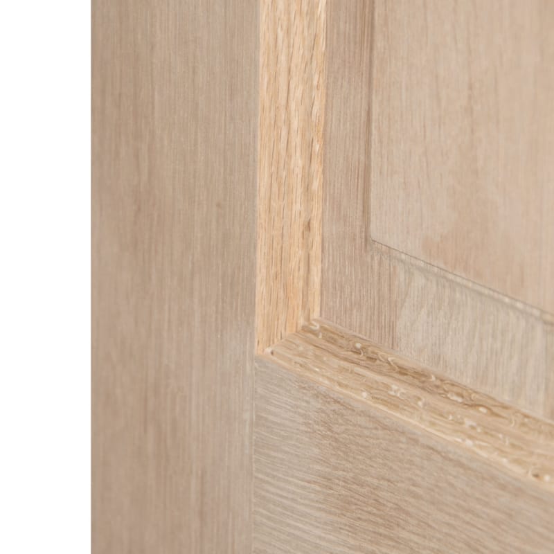 Porte plaquée chêne - Modèle 07 - 2 panneaux droits massifs - 211,5 x 63 cm