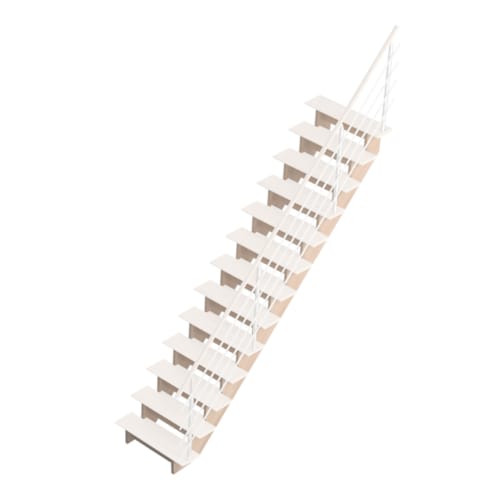 Bretagne - Hêtre 2 limons + 13 contremarches