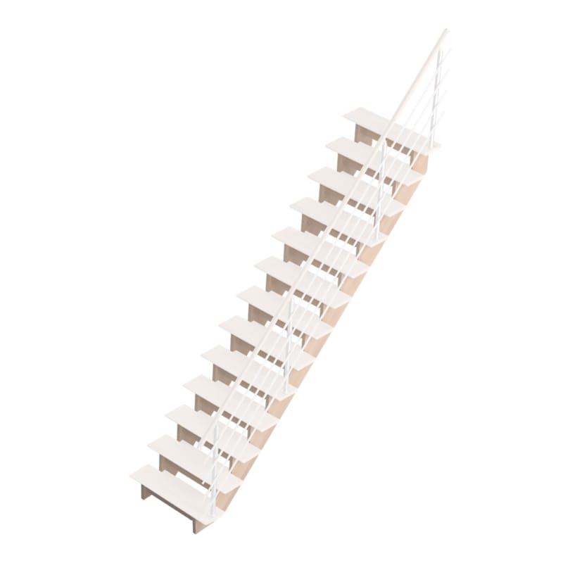 Bretagne - Hêtre 2 limons + 13 contremarches