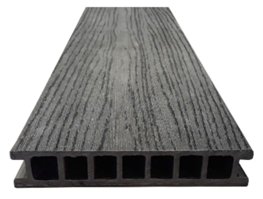 Planche alvéolaire Duo fuse - Graphite black - 28 x 162 x 4000 mm