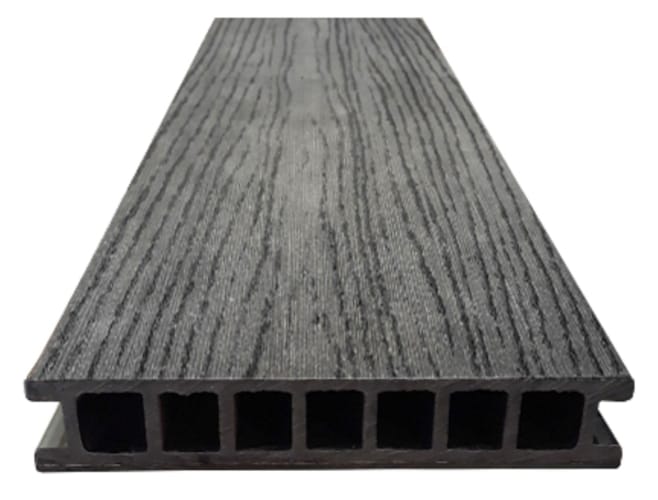 Planche alvéolaire Duo fuse - Graphite black - 28 x 162 x 4000 mm