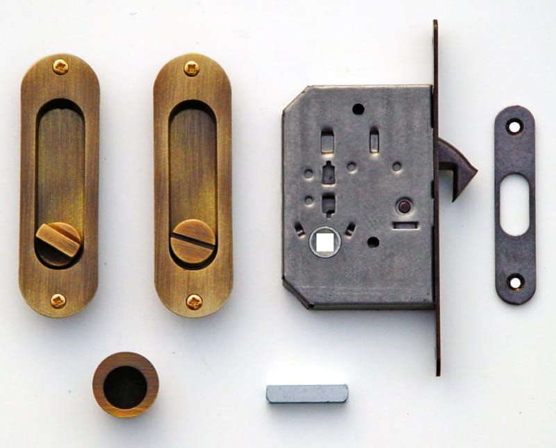 Coquille à encastrer fra ovale Fumée + serrure