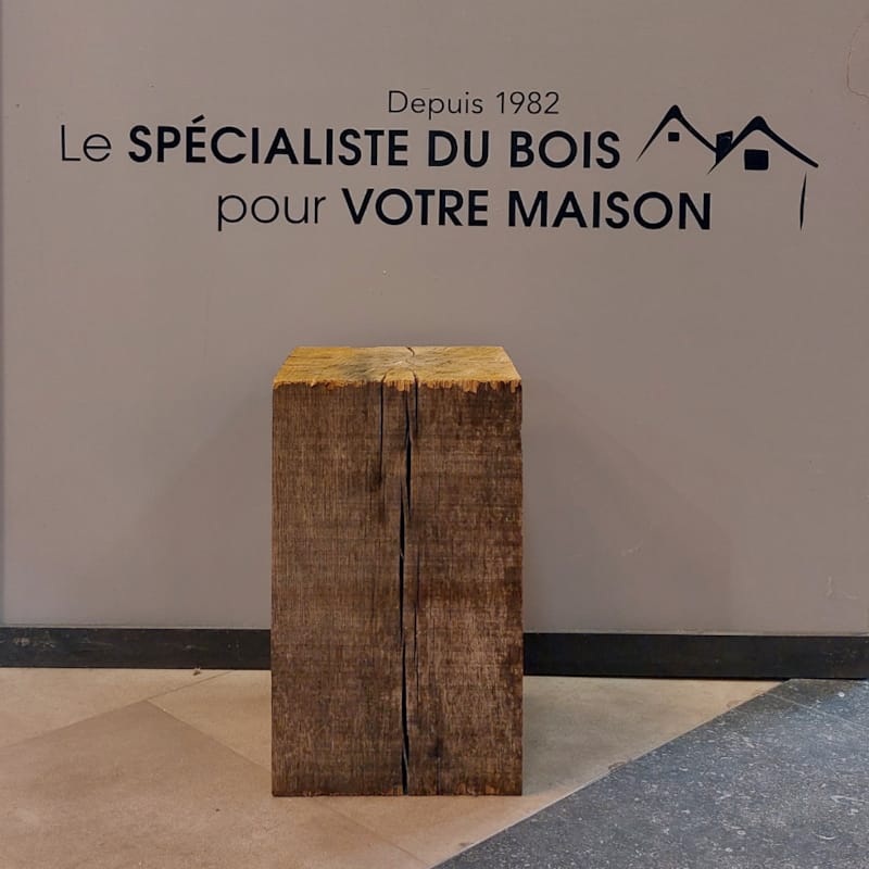 Plot en chêne déco - 250 x 250 x 400 mm