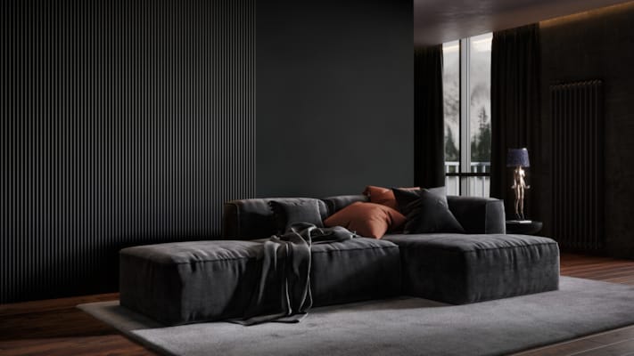 Lambris Maestro Wave - Matte Black EC133 - 14 x 213 x 2770 mm