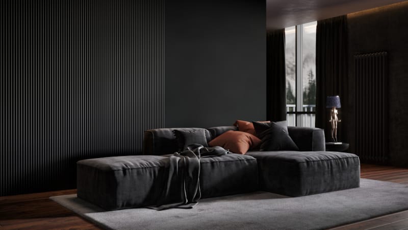 Lambris Maestro Wave - Matte Black EC133 - 14 x 213 x 2770 mm