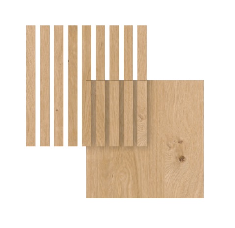 Panneau mural Maestro Latt Pepper Oak avec 7 lattes Pepper Oak - 20 x 300 x 2770 mm