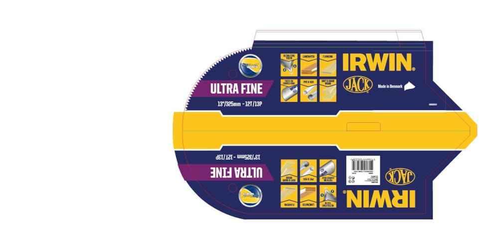 IRWIN Scie à Panneau Bois et PVC, 13”/325 mm