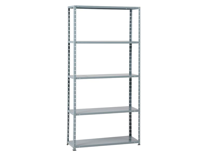 Etagère acier laqué gris - 180x90x30 cm