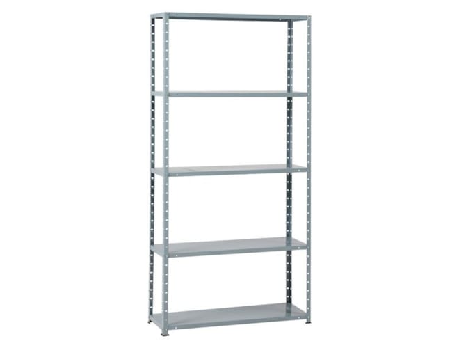 Etagère acier laqué gris - 180x90x30 cm