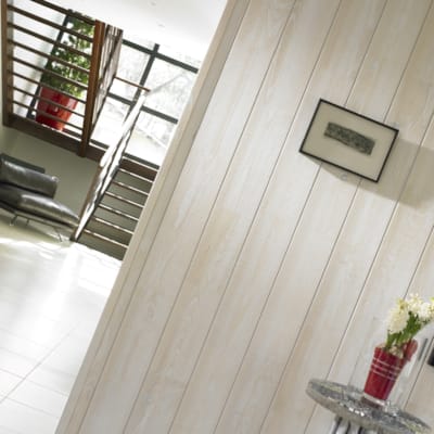 Lambris Verniland Pure Callao - Brut de sciage - Hermine - 18 x 165 x 2500 mm