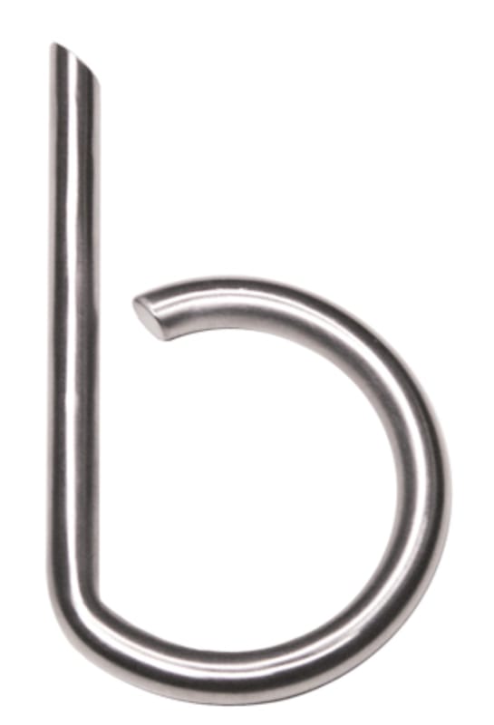 Lettre B en inox - Arrondie