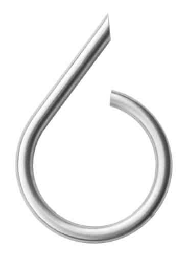 Chiffre 6 arrondi en inox pour façade