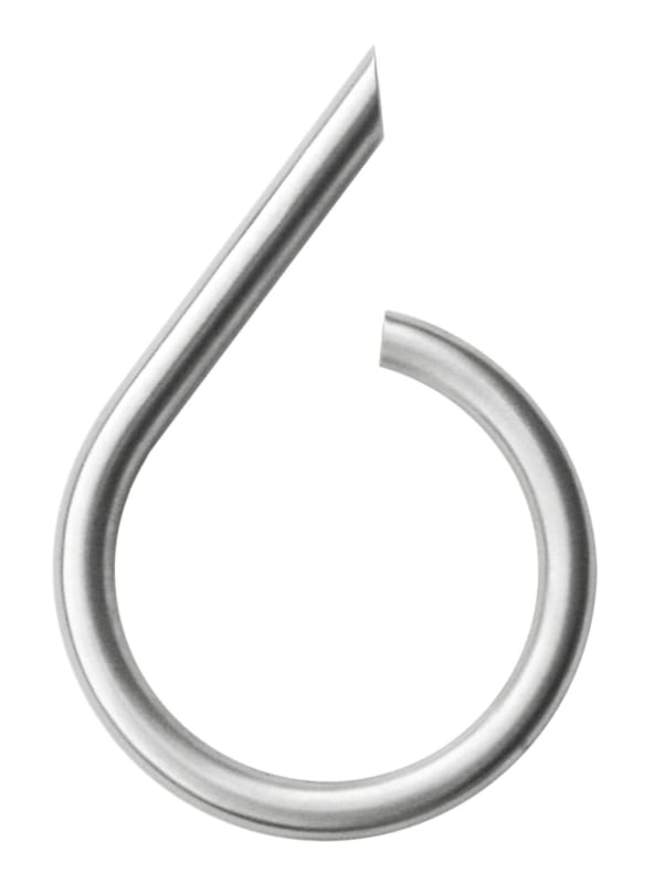 Chiffre 6 arrondi en inox pour façade