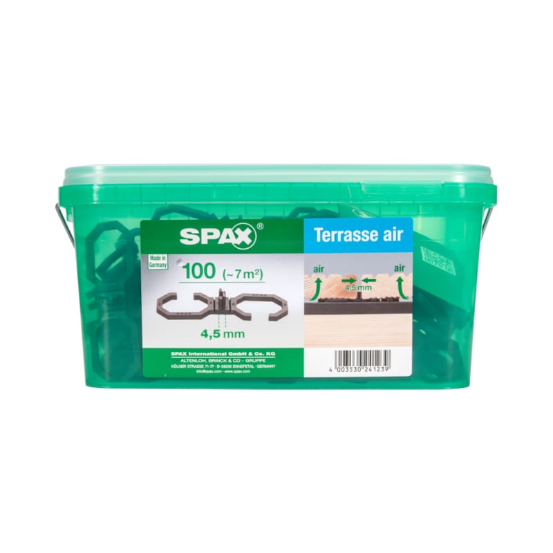SPAX Cales de distance AIR pour terrasse 4,5 mm (100 pces)
