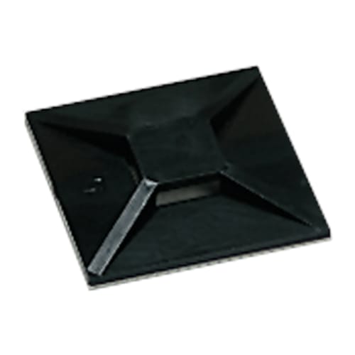 Base Carrée Autocollant Collier Noir - 19 x 19 mm