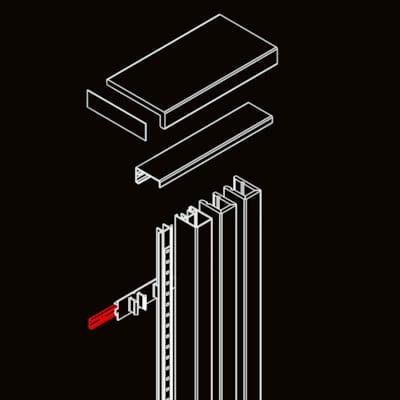 Rail de fixation pour lambris Lynes Aluminium ALU  5x15x2700 mm