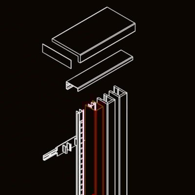 Profile Maestro Lynes PVC PEPPER OAK CA128 30x40x2700 mm pour LED
