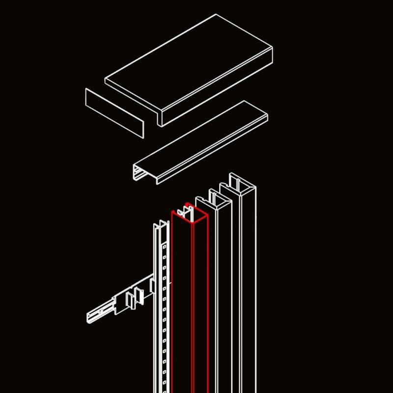 Profile Maestro Lynes PVC PEPPER OAK CA128 30x40x2700 mm pour LED
