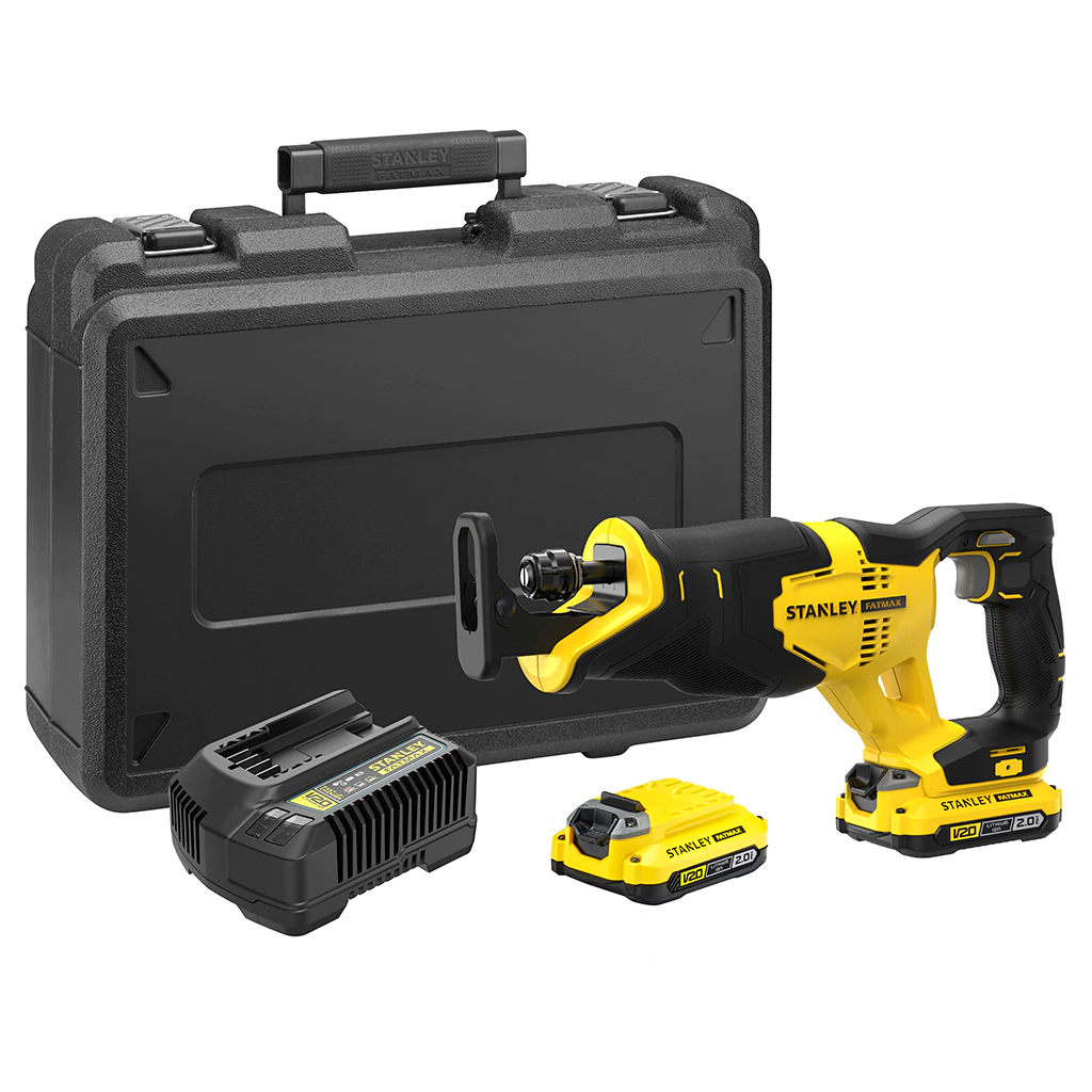Stanley Fatmax Coffret V20 18V Scie Recipro Sabre avec 2 Batteries 2.0AH