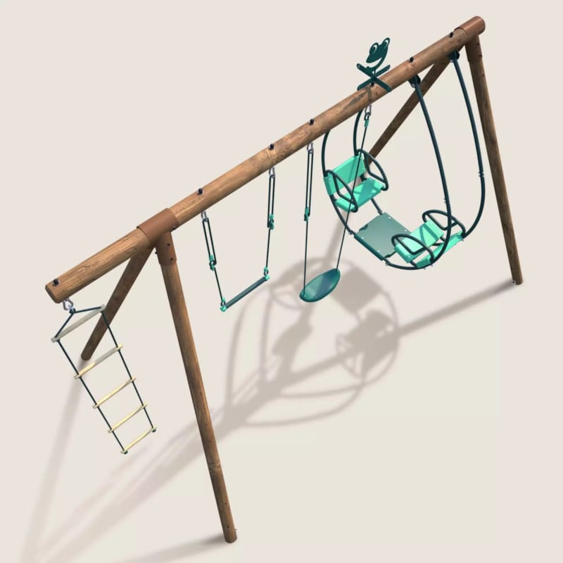Portique avec balançoires Juliette - 1890 x 3480 x 2220 mm