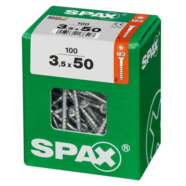 SPAX vis T-STAR+ WIROX - 3,5x50 L (boite 100 pces)