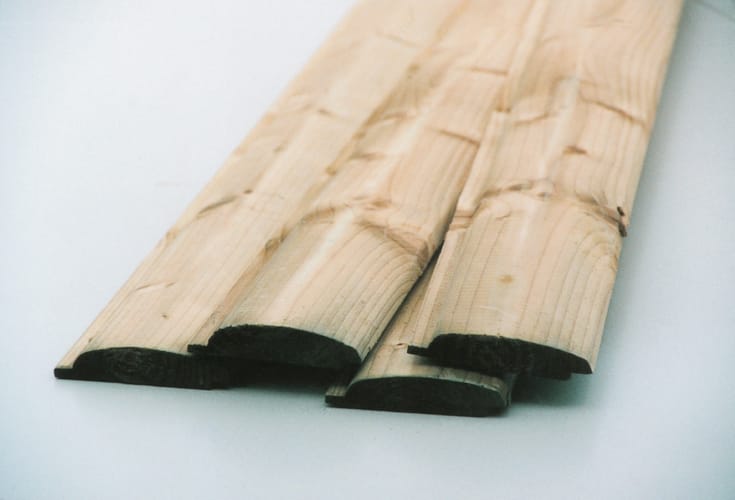 Planche à clin arrondie 21 mm x 95 mm x 3m60