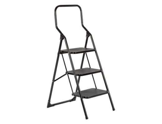 Escabelle - 3 marches larges - Noir