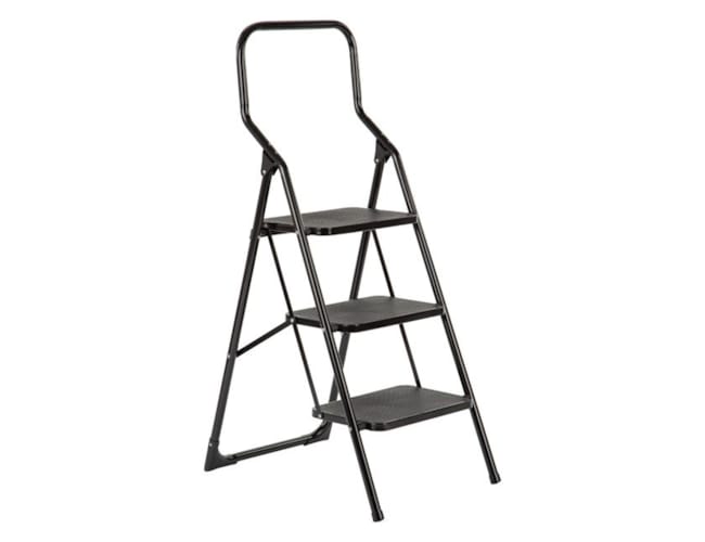 Escabelle - 3 marches larges - Noir