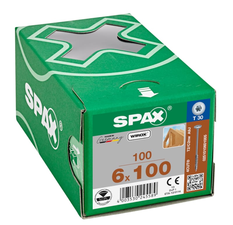 SPAX vis HI.FORCE WIROX - 6x100 (bte 100 pces)
