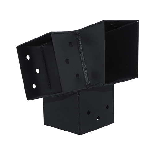 Suki connecteur 91 x 91 mm angle 105° 3D (gauche) pour poteau 90 x 90 mm