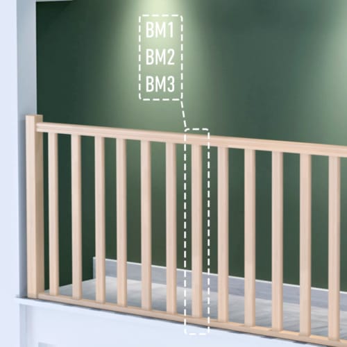 BM2 - Balustre mouluré - Hêtre 25x62