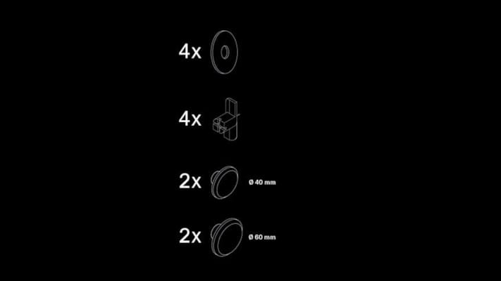 Ter Hürne SilentDesign LivingWall - Björn - Boutons en bois noir