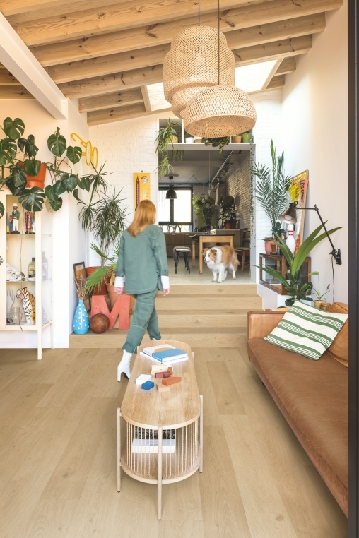 Quick-Step vinyle Livyn Alpha Vinyl Blos 4+1mm - chêne littoral beige 40321 - 5 x 189 x 12