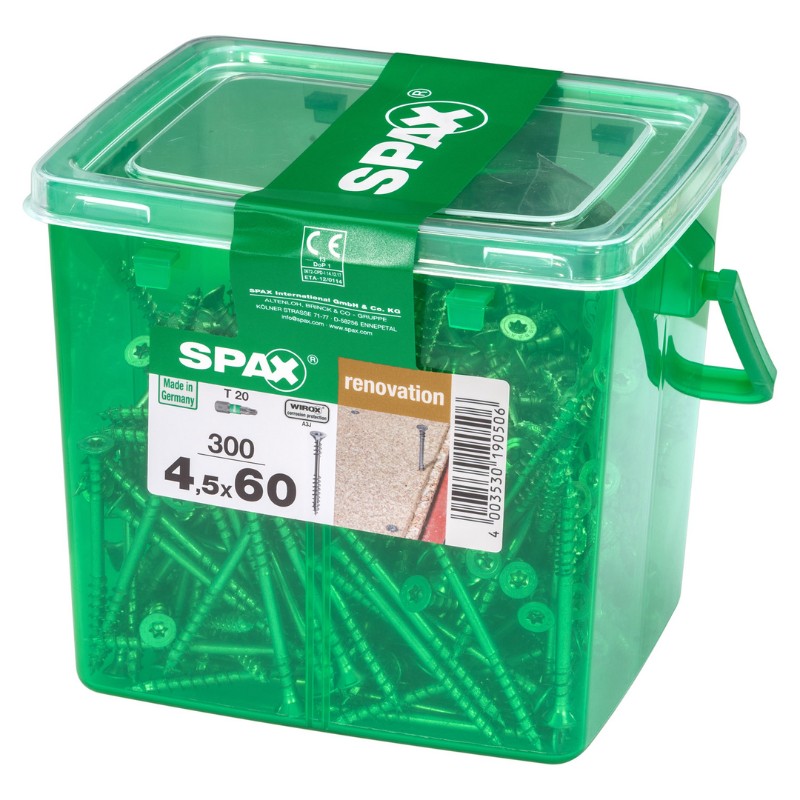 SPAX vis renovation T-STAR plus WIROX - 4,5x60 HKB M (bte 300 pces)