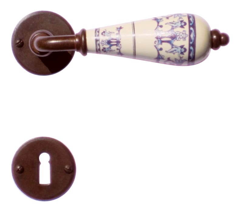 Poignée de porte Décor rouille ronde - R+E