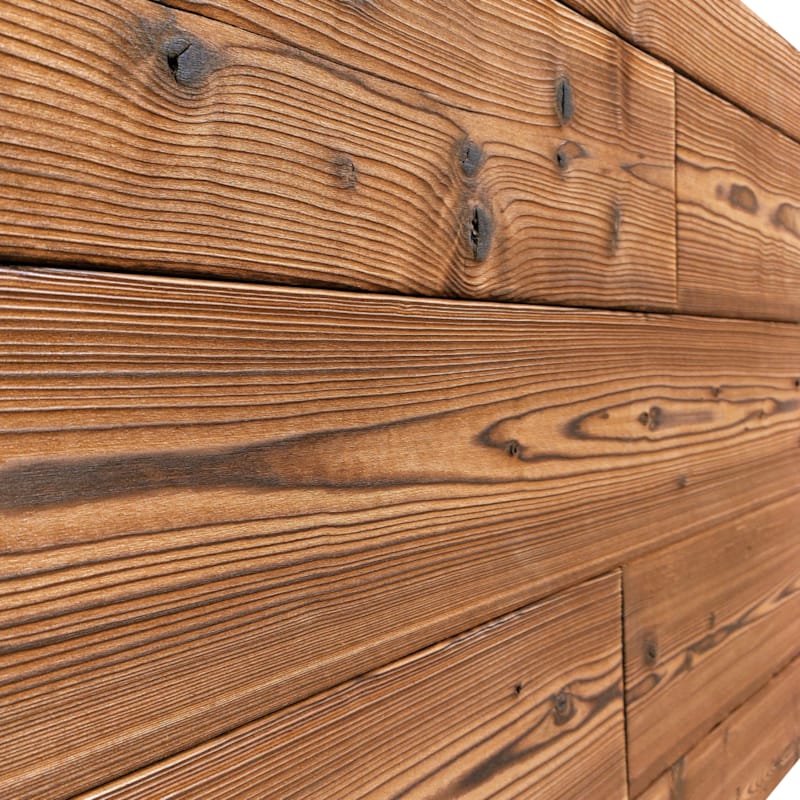 Bardage sapin thermo brulé brossé cookie 20 x 200 mm