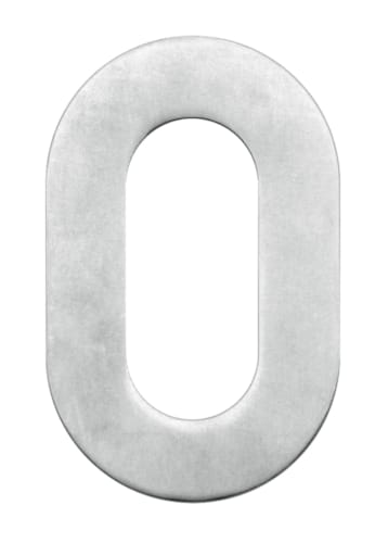 Chiffre 0 plat en inox pour façade
