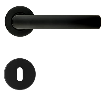 Béquille Oval C Shape Noire Rosace + Entrée