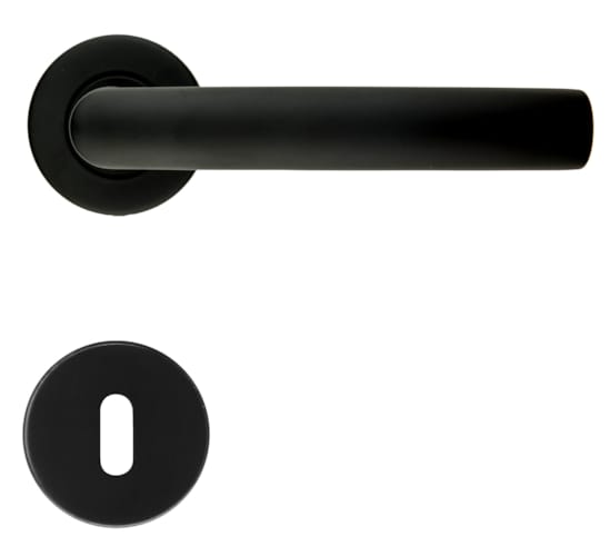 Béquille Oval C Shape Noire Rosace + Entrée