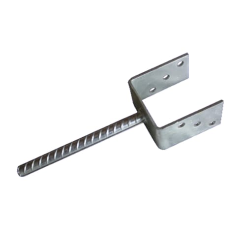 Support piquet béton en "U" 90 x 90 mm