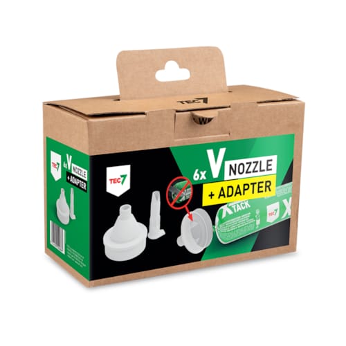 Tec7 embouts V + adaptateurs pour boudins X-Tack - 6 pcs