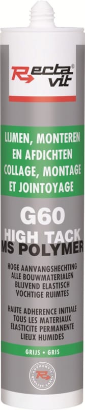 G60 pro high tack - Mastic pro Gris - 290 ml