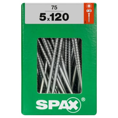 SPAX vis T-STAR+ WIROX - 5x120 XXL (boite 75 pces)