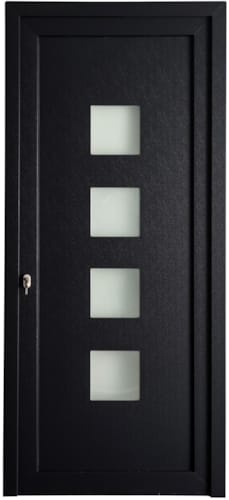 Porte extérieure PVC gris anthracite 2180 x 980 mm tirée gauche