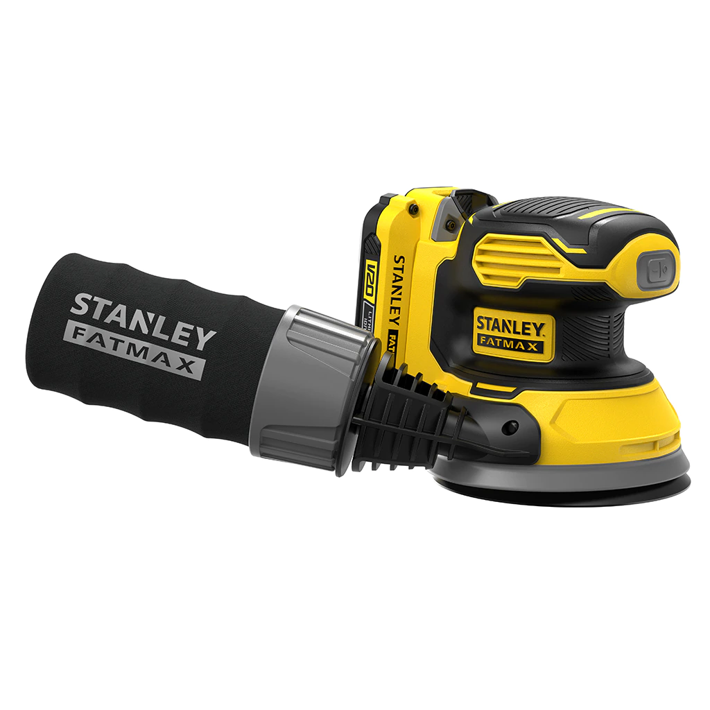 Stanley Fatmax V20 18V Ponceuse Excentrique avec 1 Batterie 2.0AH et 1 Sac