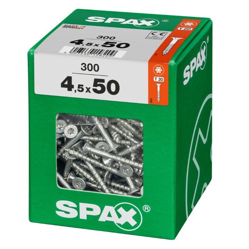 SPAX vis T-STAR+ WIROX - 4,5x50 XXL (boite 300 pces)