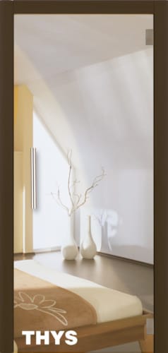 Thys porte Thytan - Va-et-vient - Verre clair - 2010 x 830 mm