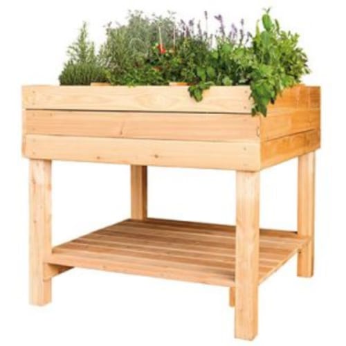 Carré de potager table - 1000 x 1000 x 900 - Mélèze