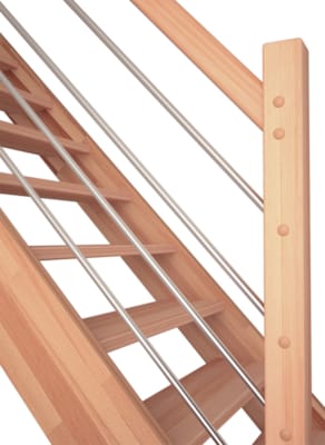 Nevada hêtre - Escalier 1/4 tournant gauche