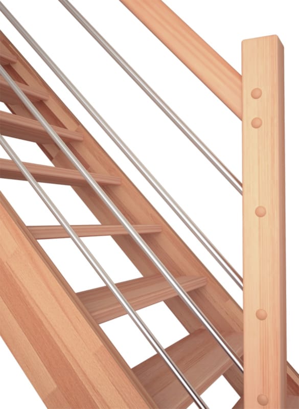 Nevada hêtre - Escalier 1/4 tournant gauche